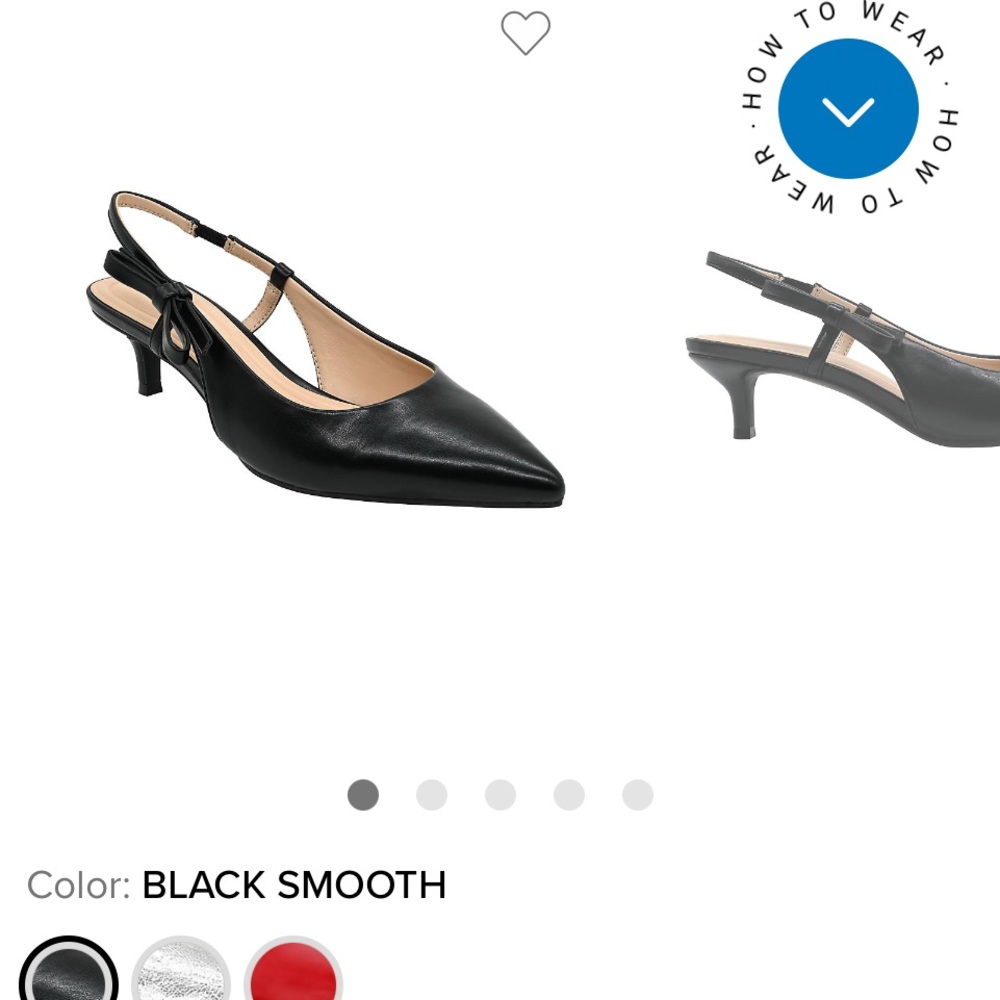 Crown & Ivy Black Slingback Heels
